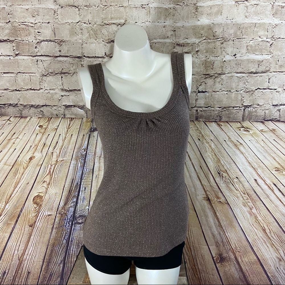 Wet Seal brown silver flex tank top size small